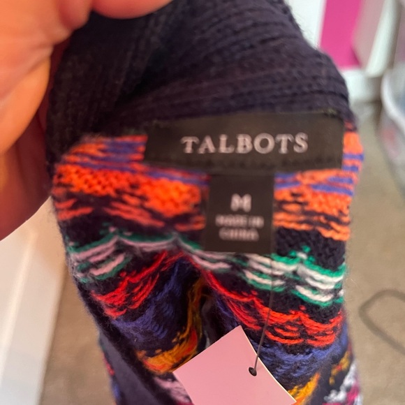 Talbots Vibrant Multicolor Knit Cardigan - Picture 8 of 9